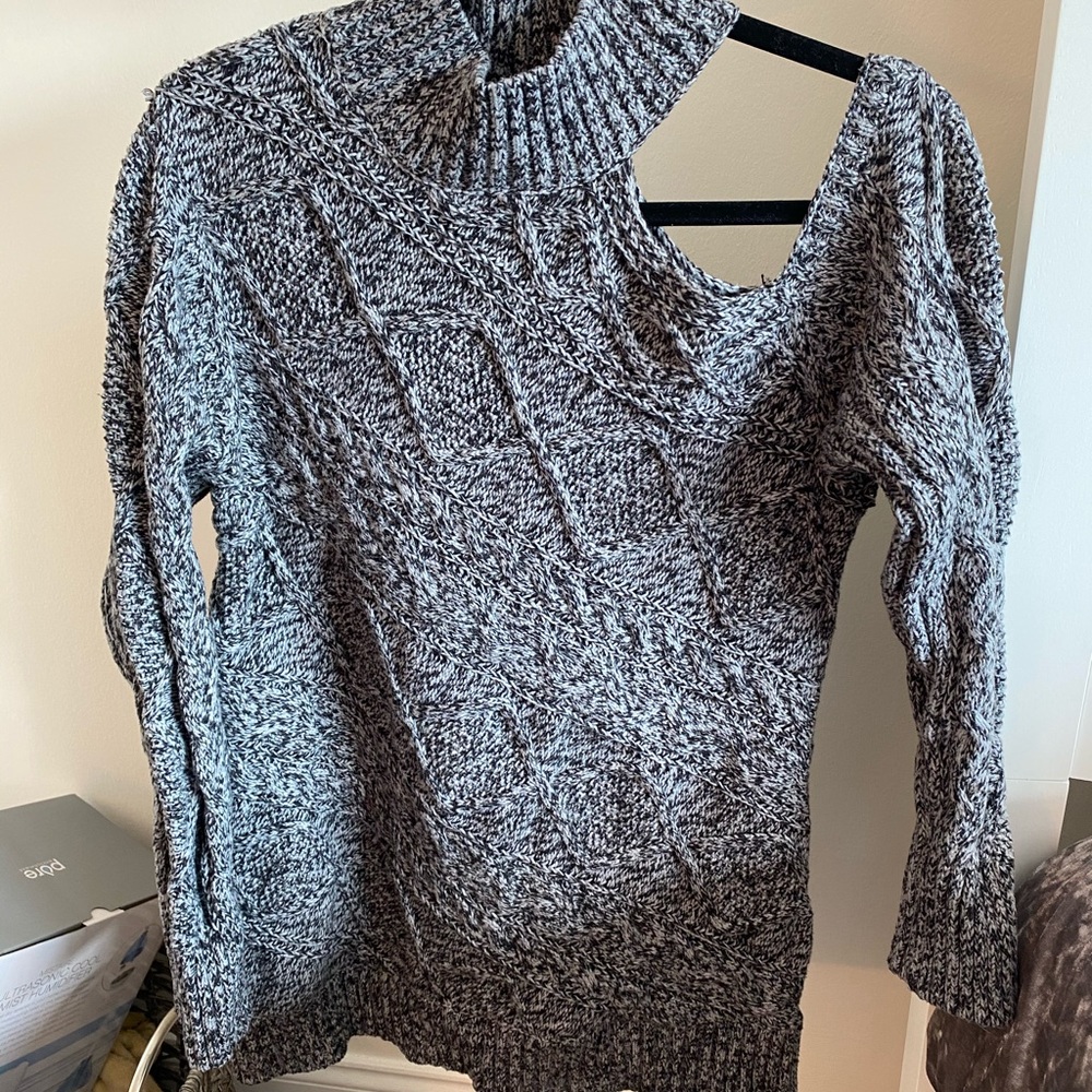 Cut out shoulder sweater